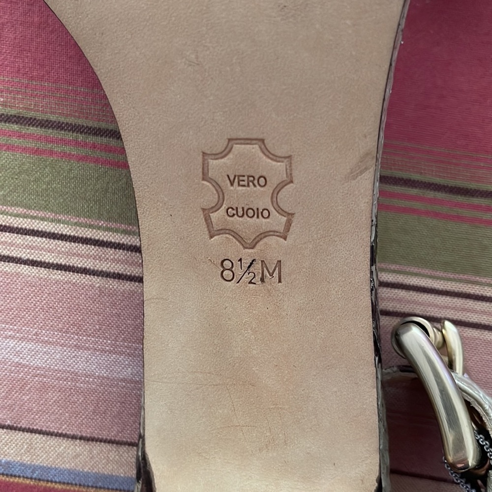 Michael Michael Kors Python Sandals With Gold Tri… - image 7